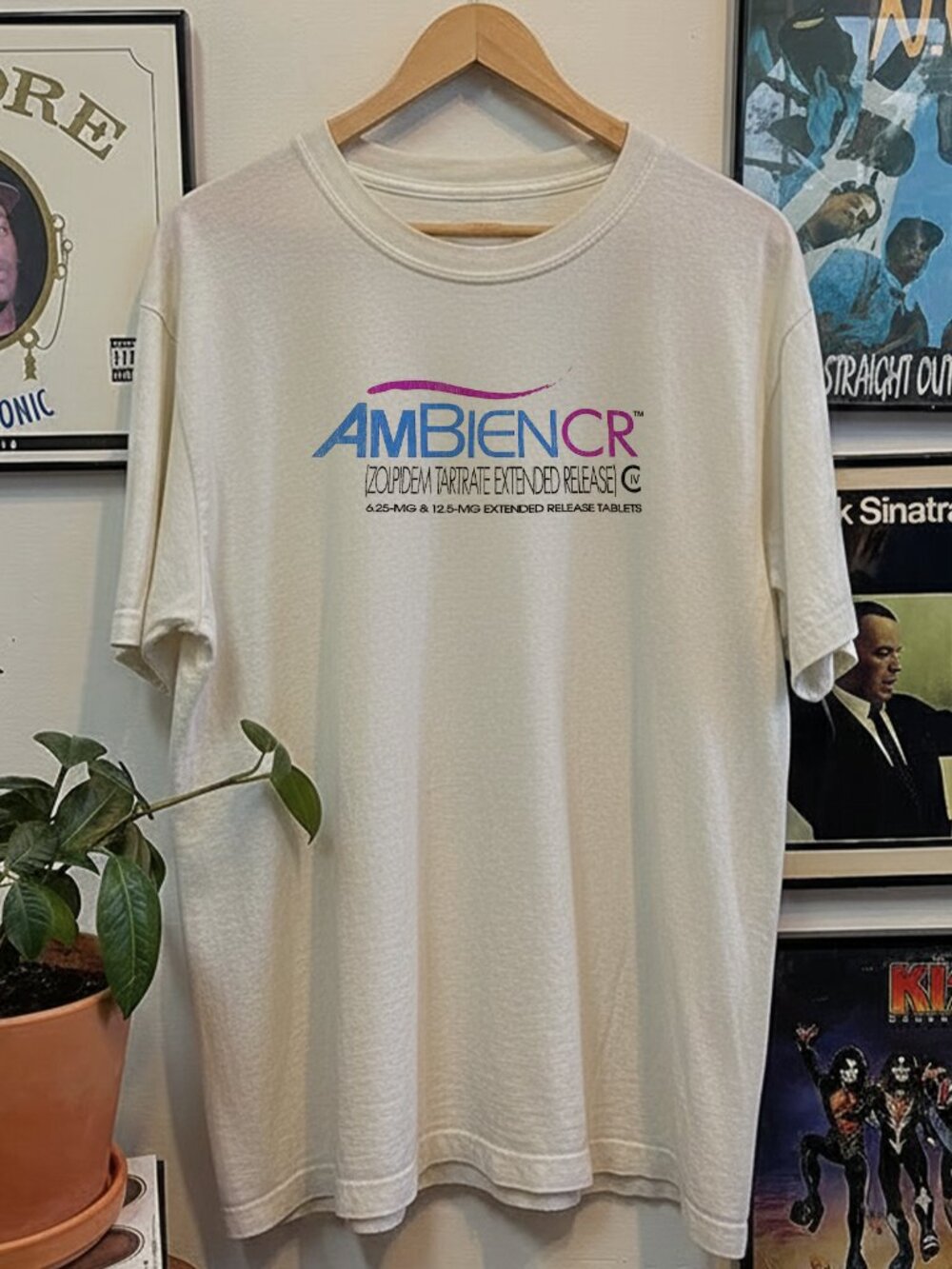 Rare Ambien CR Washed White Tee